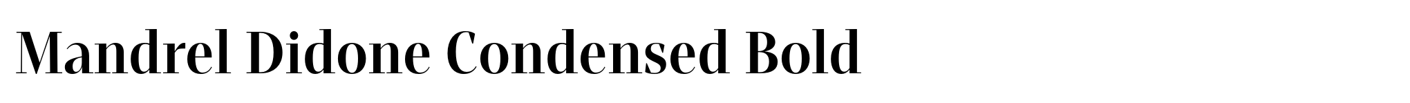 Mandrel Didone Condensed Bold image